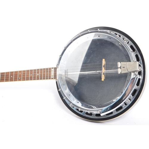 412 - A 20th century Gibson Epiphone Masterbuilt five string banjo. The banjo having a wooden body, with c... 