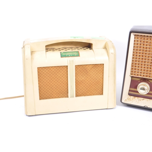 413 - Two vintage 20th century radios. Comprising of Philips, Italian G Marconi radio and . With plastic c... 