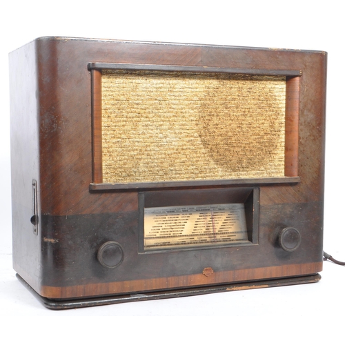 414 - Mullard - A vintage 20th century radio. Together with a G Marconi table top turntable vinyl record p... 