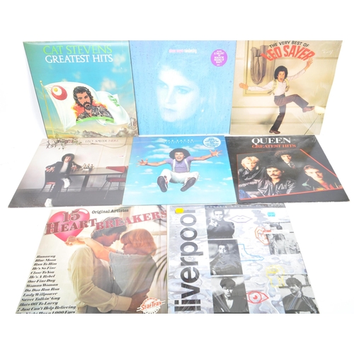 417 - A collection of vintage 20th century LP long play 33rpm vinyl records. To include artists; 10cc, Ada... 