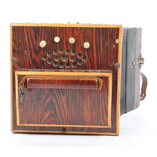 431 - A Continental possibly German early 20th century 1920s / 30s veneered Bandonika / Bandoneon squeezeb... 