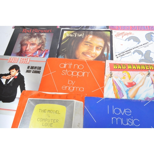 432 - A large collection of 185 later 20th century 45 RPM singles vinyl records. Artists to include; Elton... 