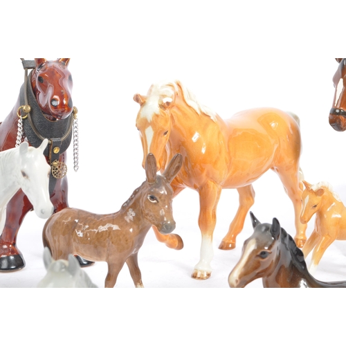 45 - Beswick - A collection of 20th century Beswick and other ceramic horse figurines. The Beswick figure... 