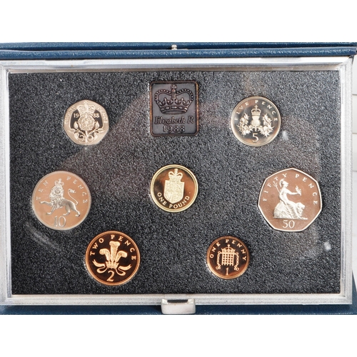 456 - A collection of eighteen United Kingdom Proof Coin Collection sets. The collection from 1983 to 2000... 