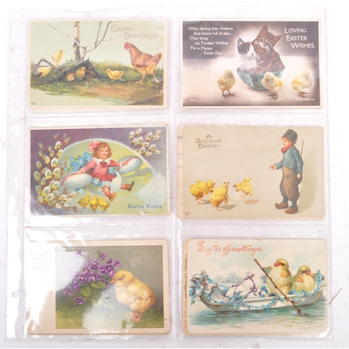 467 - Easter postcard collection (x124) featuring Chicks, Children, Hares, Eggs and Crucifixes. Very colou... 