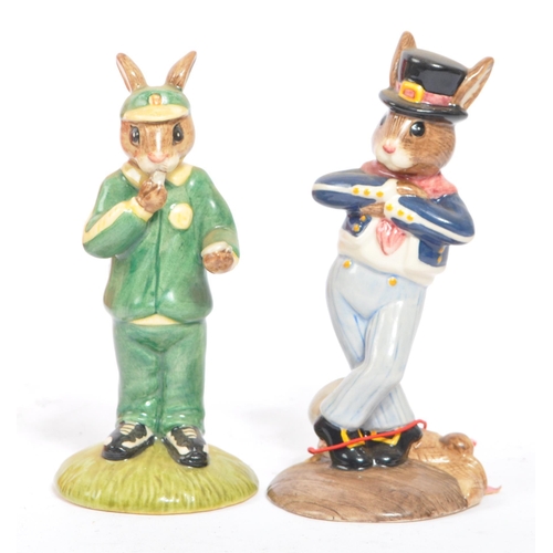 47 - Royal Doulton - Bunnykins - A collection of late 20th century porcelain china bunny figures / statue... 