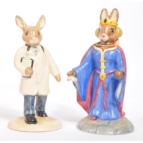 47 - Royal Doulton - Bunnykins - A collection of late 20th century porcelain china bunny figures / statue... 