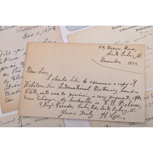 473 - Handwritten correspondence postcards approx. 1,000 British pre WWI Edward 7th – George 5th stamped a... 