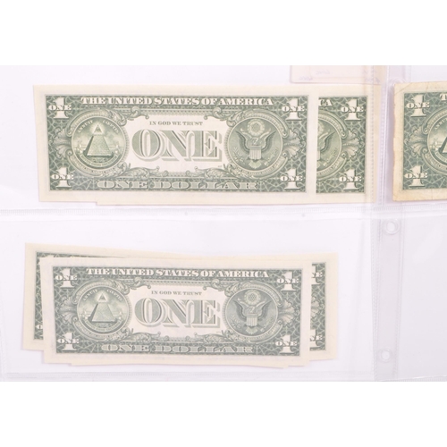 476 - A collection of 20th century circa 1985 uncirculated and very fine United States of America US dolla... 