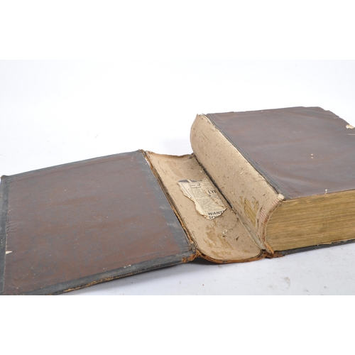 479 - A Victorian 19th century Brown's Self-Interpreting Family Bible in embossed leather bound cover. The... 