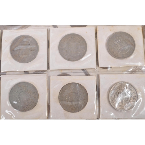 484 - A collection of 20th century British coins to include 1940s and 1950s half crowns alongside a collec... 