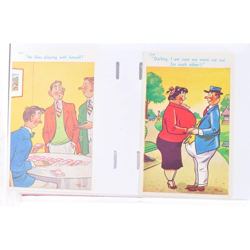 491 - Comic postcards circa 1960s-80s. Collection of 200 “saucy seaside” type in album with approx. 75 by ... 