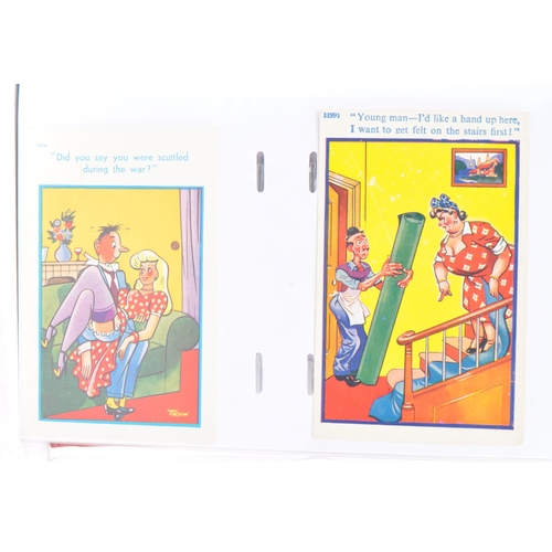 491 - Comic postcards circa 1960s-80s. Collection of 200 “saucy seaside” type in album with approx. 75 by ... 