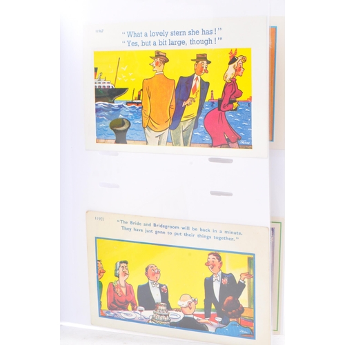 491 - Comic postcards circa 1960s-80s. Collection of 200 “saucy seaside” type in album with approx. 75 by ... 