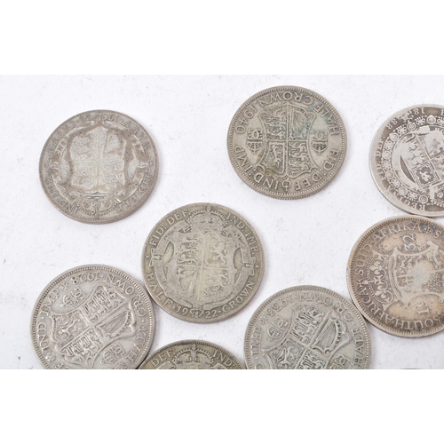 512 - A collection of 20th century British currency silver 'Half Crowns' coinage. The collection to includ... 