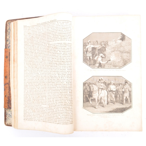 522 - An early 19th century 1811 leatherbound Foxes Book of Martyrs. The book of martyrs or the acts and m... 