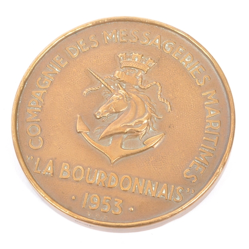 540 - A late 19th century circa 1890 Mauritian Sir John Pope Hennessy commemorative bronze medal, alongsid... 