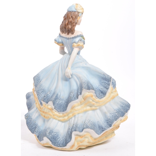 55 - Coalport- Collection of three porcelain female figurines to include: Age of Elegance Secret rendezvo... 