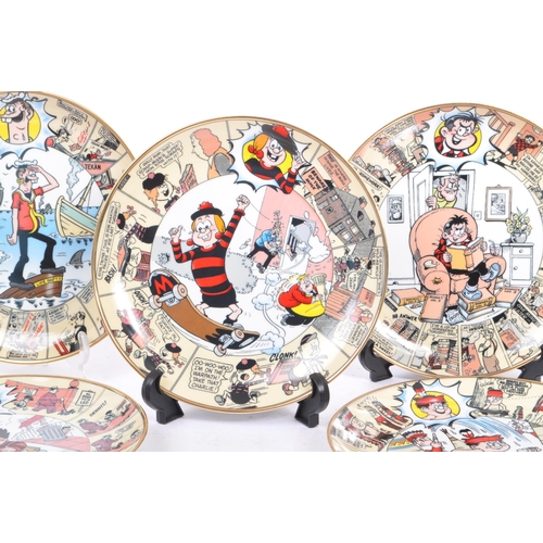 7 - Danbury Mint - Beano collectors plates. A collection of contemporary porcelain china Beano comic dis... 