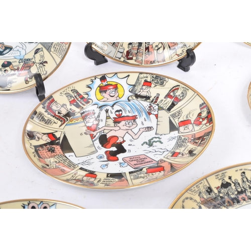 7 - Danbury Mint - Beano collectors plates. A collection of contemporary porcelain china Beano comic dis... 