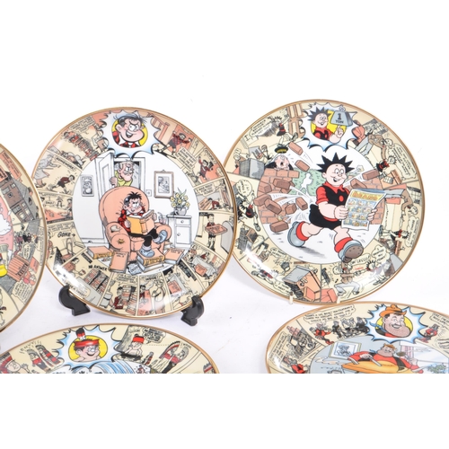 7 - Danbury Mint - Beano collectors plates. A collection of contemporary porcelain china Beano comic dis... 