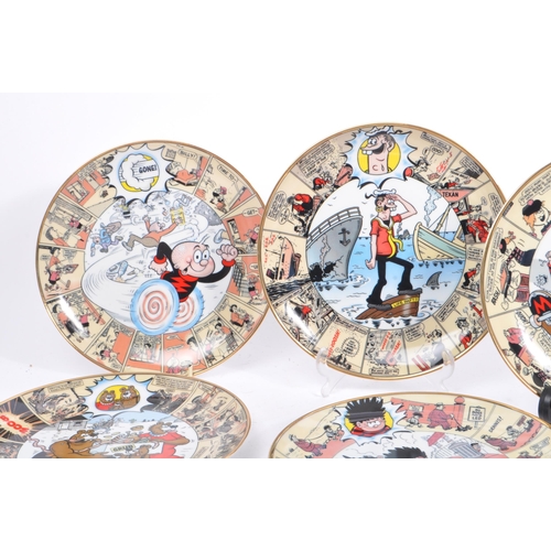 7 - Danbury Mint - Beano collectors plates. A collection of contemporary porcelain china Beano comic dis... 