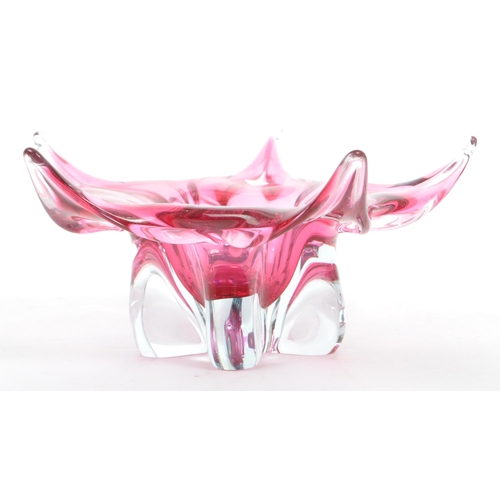 75 - Josef Hospodka for Chribska - three vintage mid 20th century studio art glass display centrepieces. ... 