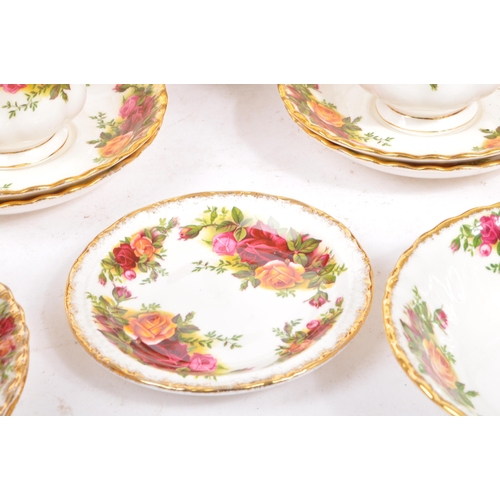 77 - Royal Albert - A large mid 20th century circa 1960s ceramic tea service set. In the Old Country Rose... 