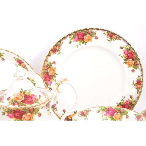 77 - Royal Albert - A large mid 20th century circa 1960s ceramic tea service set. In the Old Country Rose... 