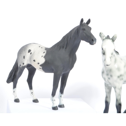 78 - Beswick - A collection of porcelain china / resin figures of horses. Comprising of the Leonardo coll... 