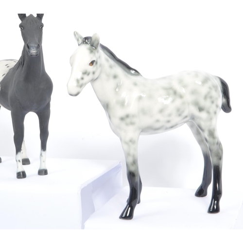 78 - Beswick - A collection of porcelain china / resin figures of horses. Comprising of the Leonardo coll... 