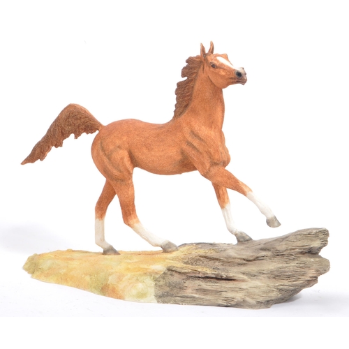 79 - A collection of porcelain china / resin horse statue / figurines. Including fury of the plains - Bro... 