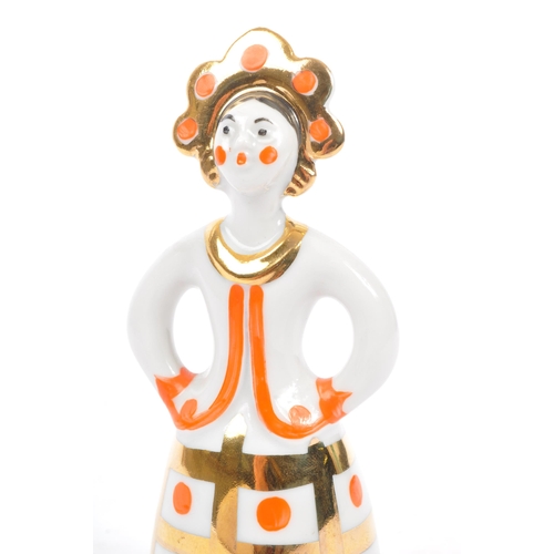 80 - Dulevo Porcelain - a 1950s traditional lady Russian  / USSR ceramic porcelain figurine. With  tradit... 