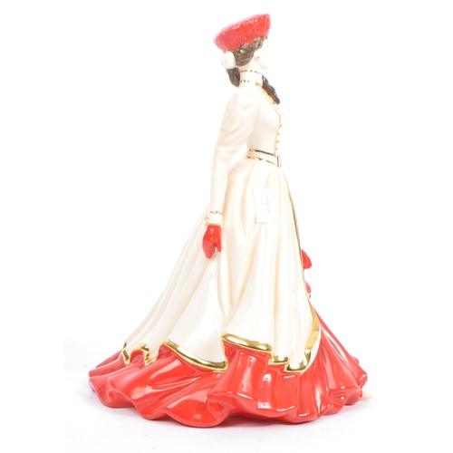 88 - Coalport - A contemporary porcelain china table female figurine. Merry Christmas 2012, made in a lim... 