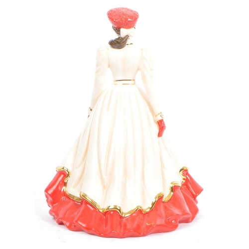 88 - Coalport - A contemporary porcelain china table female figurine. Merry Christmas 2012, made in a lim... 