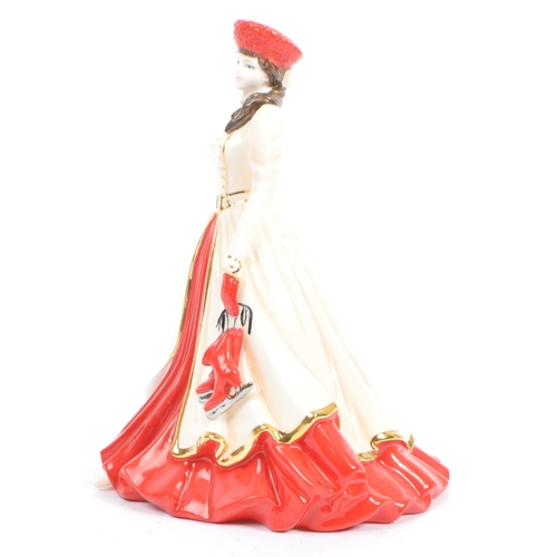 88 - Coalport - A contemporary porcelain china table female figurine. Merry Christmas 2012, made in a lim... 