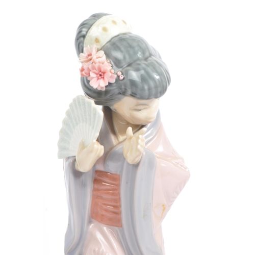 92 - Lladro - Collection of four vintage 20th century circa 1970s / 80s porcelain china tableware Geisha ... 