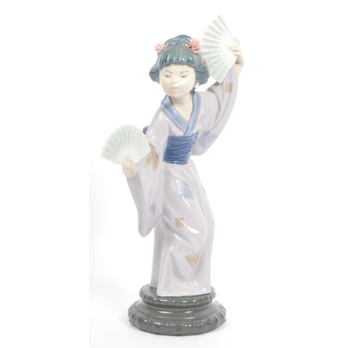 92 - Lladro - Collection of four vintage 20th century circa 1970s / 80s porcelain china tableware Geisha ... 