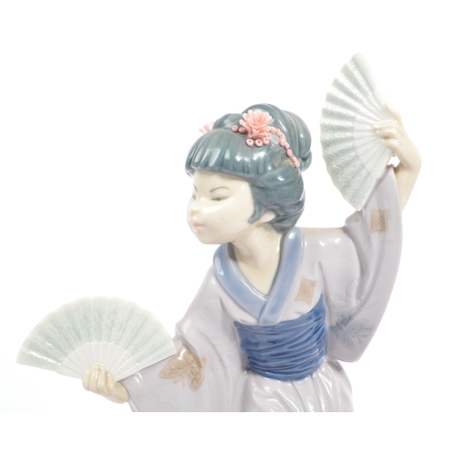 92 - Lladro - Collection of four vintage 20th century circa 1970s / 80s porcelain china tableware Geisha ... 