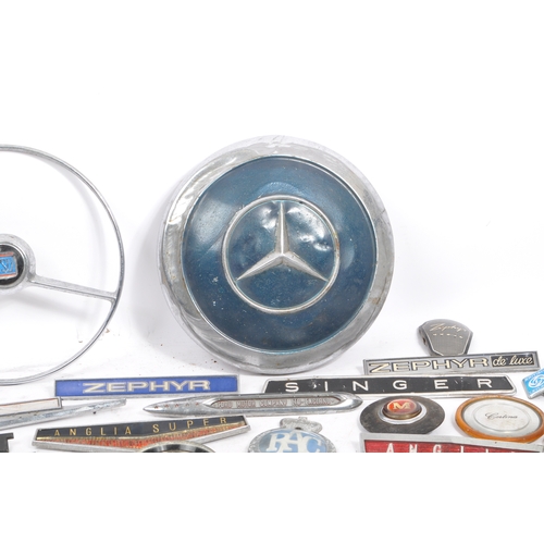 280 - Automobilia / Motoring Interest - An assortment of early 20th century motoring car badges and other ... 