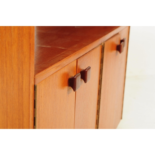 595 - British Modern Design - A vintage circa 1970's British teak sideboard / highboard console cabinet. H... 