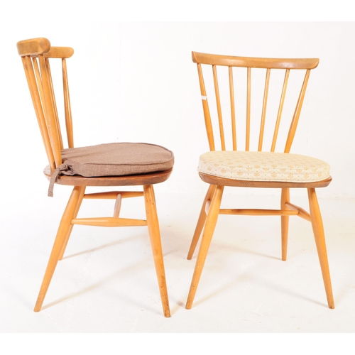 598 - Ercol - Model 449 - A set of Five vintage 20th century beech and elm stick back dining chairs by Erc... 