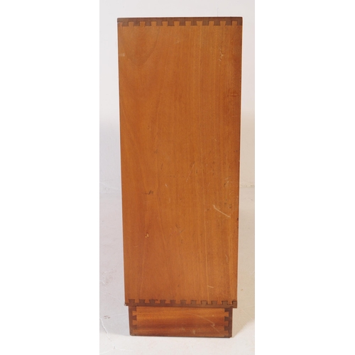 603 - Inglesants - A retro mid 20th century teak bookcase display cabinet. Rectangular form with double, t... 