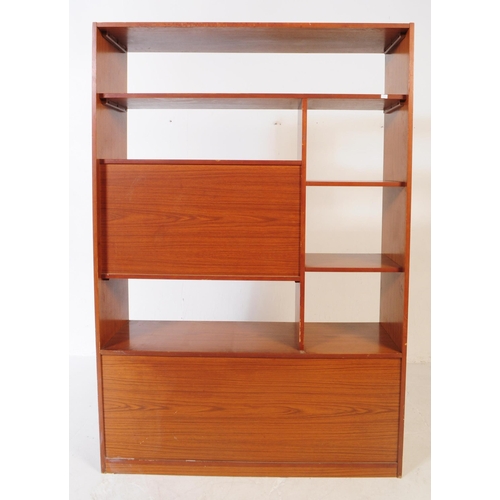 606 - A vintage 20th century circa 1970’s teak wood effect wall unit / display cabinet / room divider by S... 