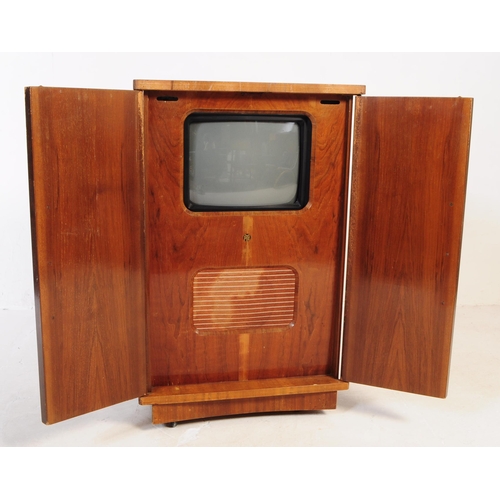 609 - An original mid century 1950's Pye television. Housed in its original mahogany wood twin door cabine... 