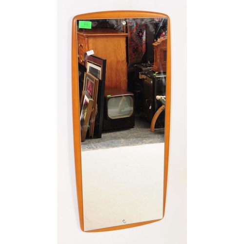 613 - British Modern Design - A retro mid 20th century teak frame atomic wall / mirror. The mirror being o... 