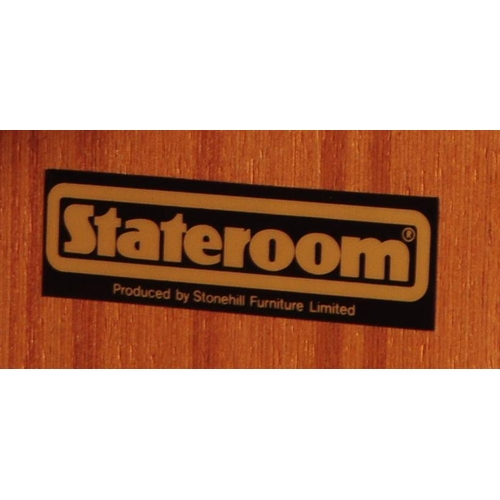 617 - Stateroom - A mid 20th century circa 1970s teak effect melamine high board sideboard by Stateroom. T... 