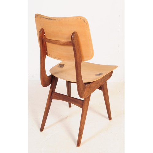 646 - Pair of vintage 20th century Danish manner teak dining chairs. With panel back rest and seat, curved... 