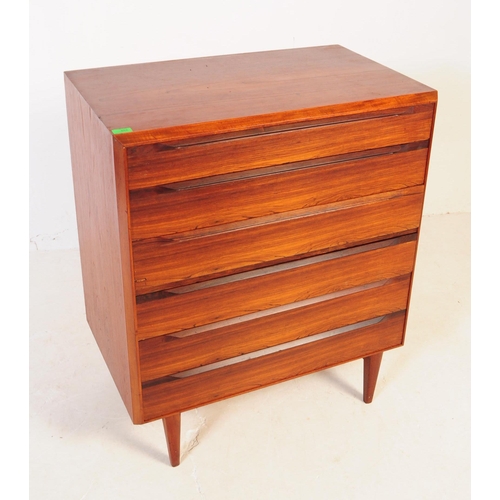 652 - Ib Kofod-Larsen - A mid 20th century teak and rosewood pedestal chest of drawers designed by Ib Kofo... 