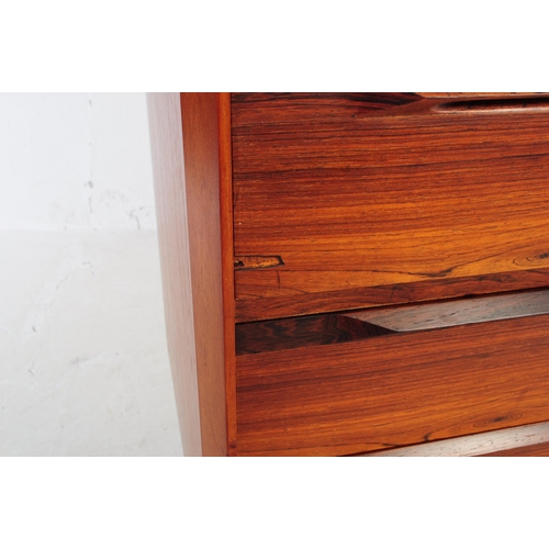 652 - Ib Kofod-Larsen - A mid 20th century teak and rosewood pedestal chest of drawers designed by Ib Kofo... 